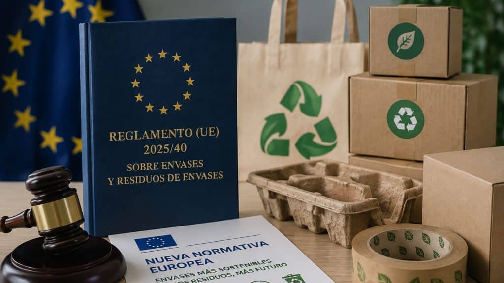 Nuevo Reglamento europeo de envases aplicado al merchandising corporativo, packaging sostenible y reducción de residuos